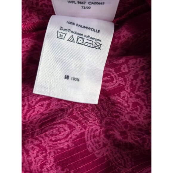 Eddie Bauer Womens Pink Floral Paisley Top L 100% Cotton 3/4 Sleeve - Picture 9 of 9